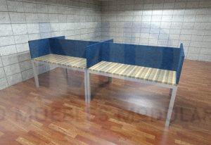 Mesa con mamparas